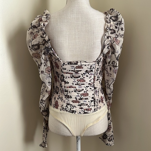 🆕 Free People Brunch Date Chiffon
Thong Bodysuit - Picture 14 of 15